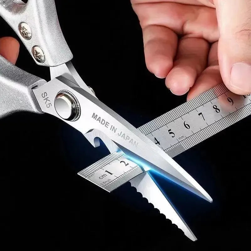 Kitchen Powerful Scissors Chicken Bone Scissors Stainless Steel Multi-Function Bottle Opener Scissors Fish Scale Scissors SK5 Kitchen Powerful Scissors Chicken Bone Scissors Stainless Steel Multi-Function Bottle Opener Scissors Fish Scale Scissors SK5